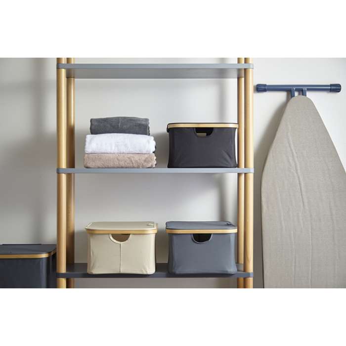 Корзина для белья neat low, 40x33x20 см, черная Smart Solutions SS0000156