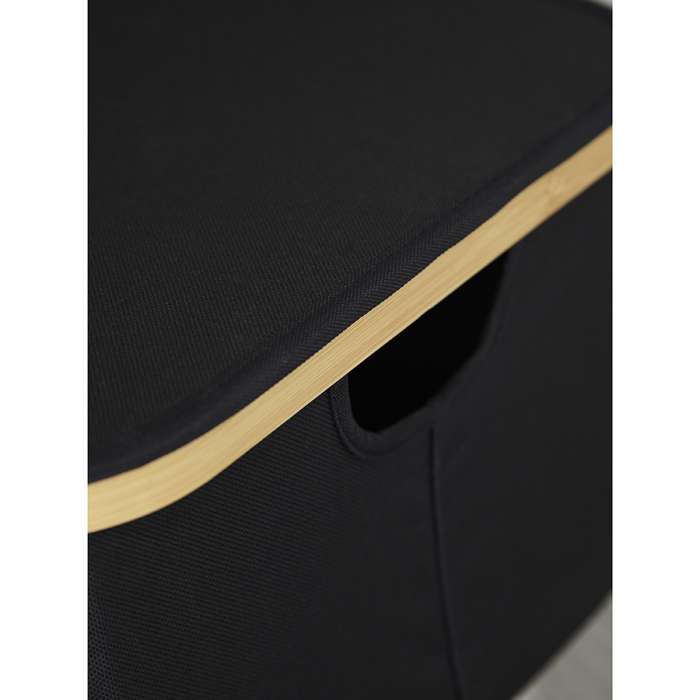 Корзина для белья neat low, 40x33x20 см, черная Smart Solutions SS0000156