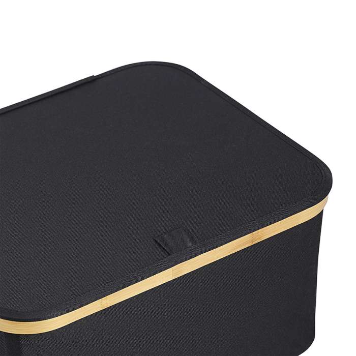 Корзина для белья neat low, 40x33x20 см, черная Smart Solutions SS0000156