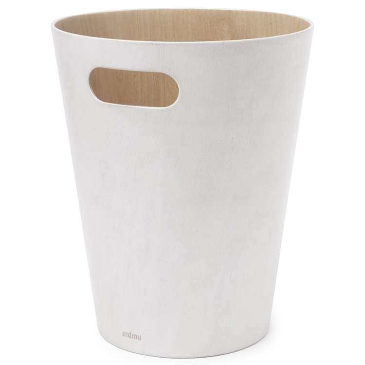 Корзина для мусора woodrow, 7,5 л, белая/дерево UMBRA 082780-668