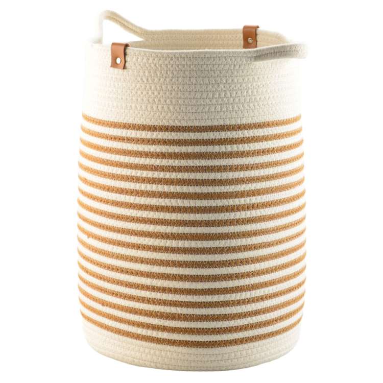 Корзина для хранения Thea Ø30х46 см, бежевая/горчичная Bergenson Bjorn TL-BB-BSKTH-CTN-30