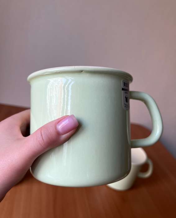 Кружка 11 см, 0,75 л УЦЕНКА пастель зелёный PASTELL RIESS 0223-006-1