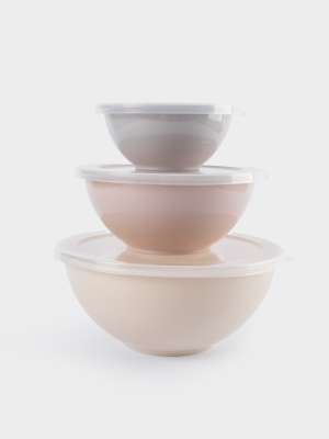 Набор мисок, 0,3/0,7/1,3 л, 3 шт, пластик, цветные, Universal ANNA LAFARG ANLAF-KT214002WL-3PCS