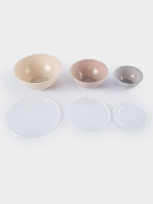Набор мисок, 0,3/0,7/1,3 л, 3 шт, пластик, цветные, Universal ANNA LAFARG ANLAF-KT214002WL-3PCS