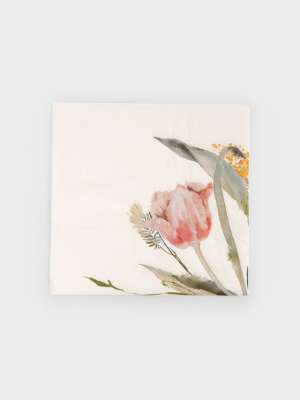 Салфетки бумажные, 33х33 см, 20 шт, квадратные, белые, Тюльпан, Bouquet ANNA LAFARG ANLAF-WUH-S26-07