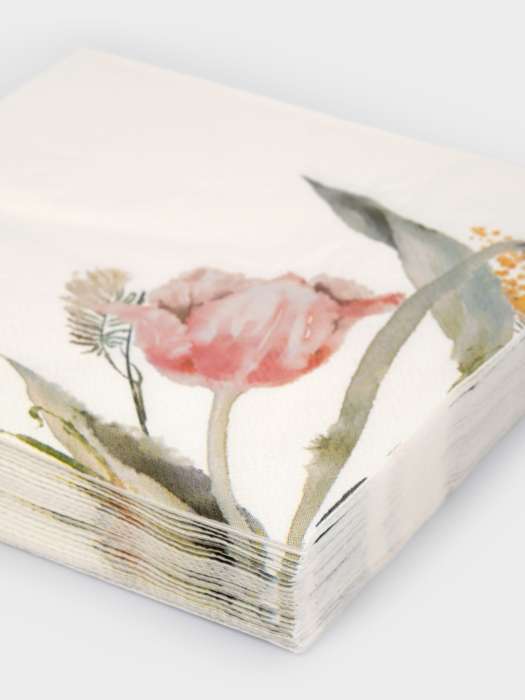 Салфетки бумажные, 33х33 см, 20 шт, квадратные, белые, Тюльпан, Bouquet ANNA LAFARG ANLAF-WUH-S26-07