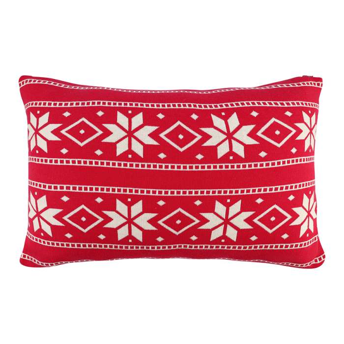 Подушка вязаная с новогодним рисунком frostwork из коллекции new year essential, 40x60 см Tkano TK25-CU0029