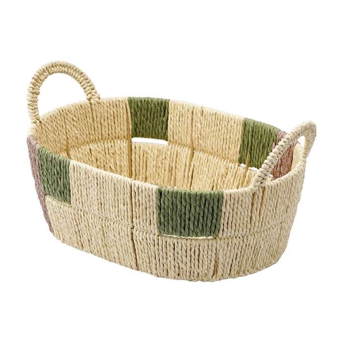 Корзина плетеная овальная bodhran nature из коллекции ethnic, размер l Tkano TK24-ST_BA0013