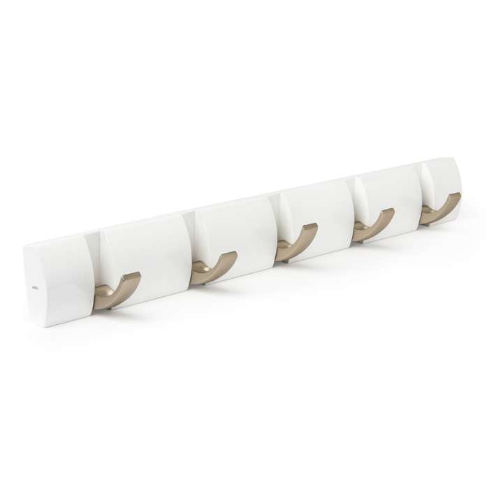 Вешалка настенная flip, 50,8 см, белая, 5 крючков UMBRA 318850-660