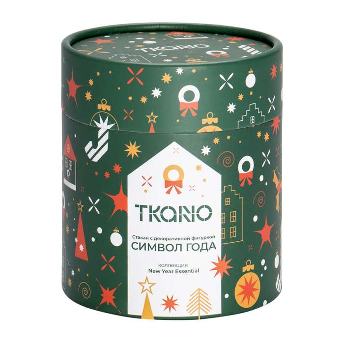 Стакан с декоративной фигуркой Символ года из коллекции new year essential, 300 мл Tkano TK26-NY_GL0001