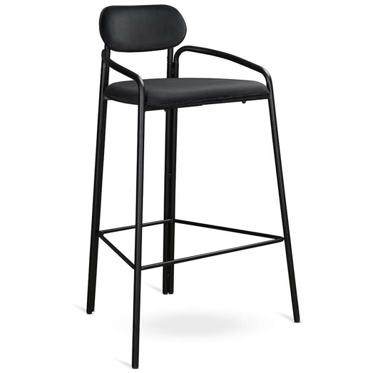 Стул барный ror, round, велюр, черный/черный LATITUDE RORBCHRBKVLRBK