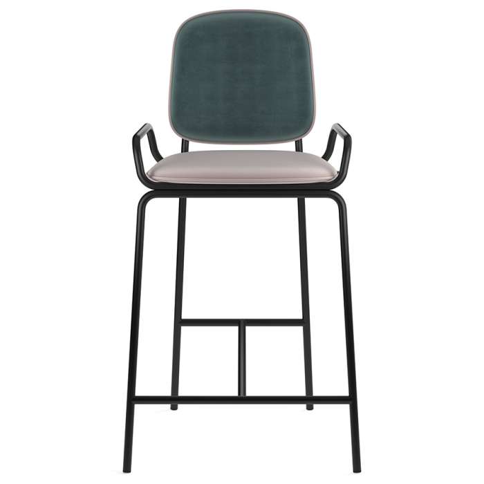 Стул полубарный ror, 2 frame, велюр, черный/зеленый/розовый LATITUDE RORBSCH2FRBKVLRGRNPK