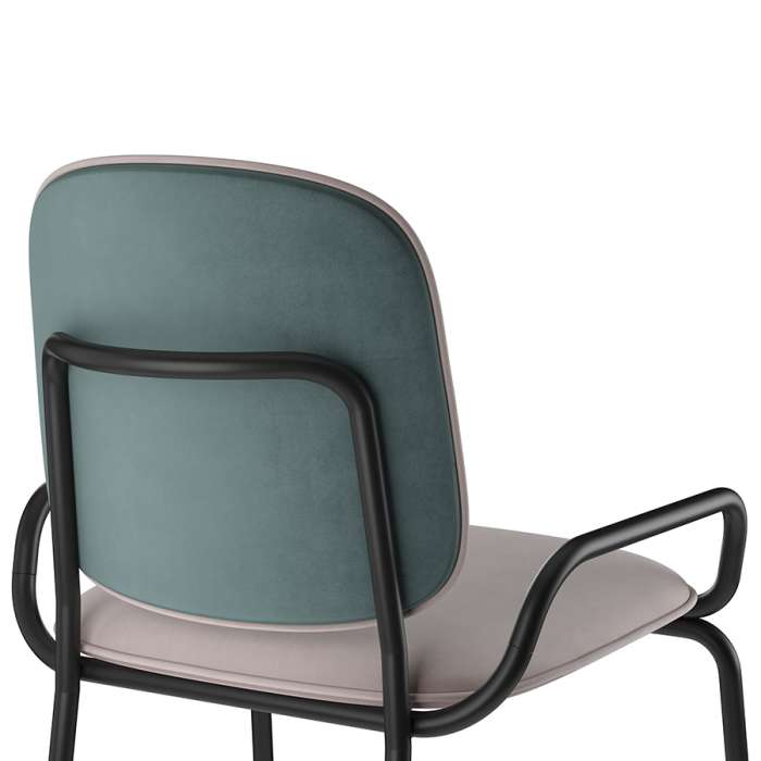 Стул полубарный ror, 2 frame, велюр, черный/зеленый/розовый LATITUDE RORBSCH2FRBKVLRGRNPK