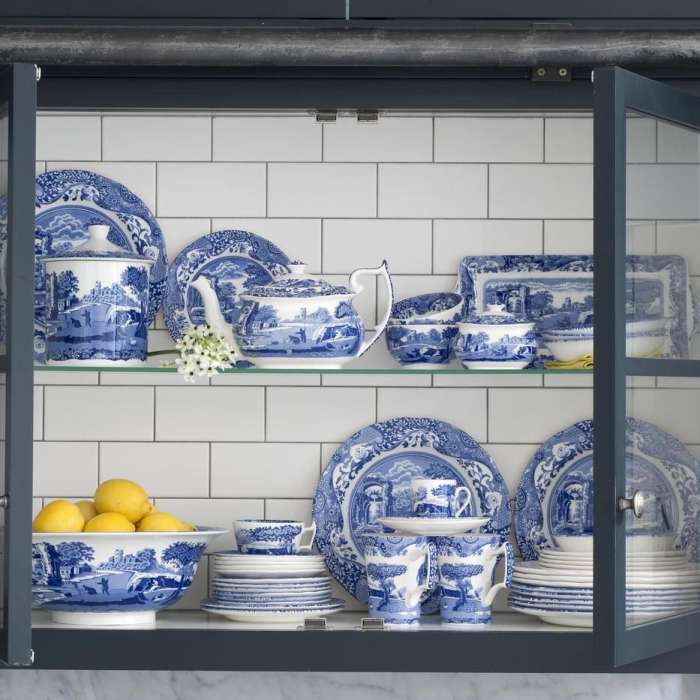 Тарелка закусочная Spode Голубая Италия 18см, фаянс