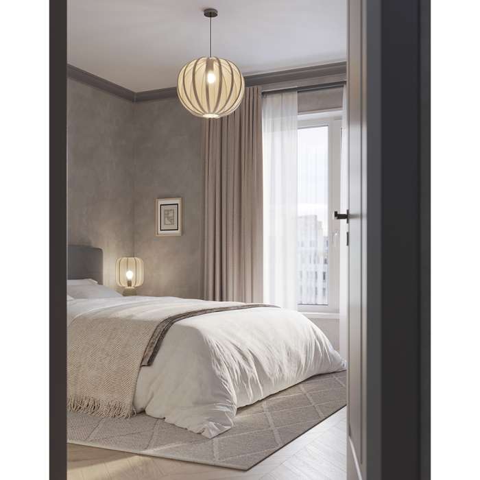 Лампа настольная texture rib, 27х39 см, бежевая Bergenson Bjorn BB0000573