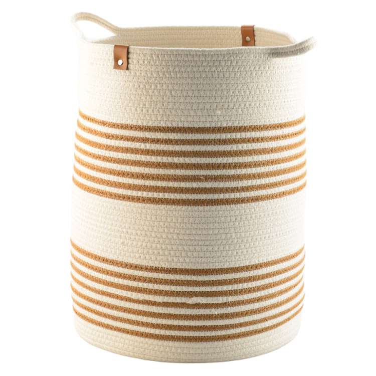 Корзина для хранения Thea Ø35х48 см, бежевая/горчичная Bergenson Bjorn TL-BB-BSKTH-CTN-35