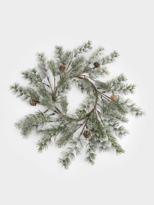 Венок декоративный, 16/48 см, пластик/шишки, Еловая ветка, Interior Conifer  ANNA LAFARG ANLAF-EGD251135R