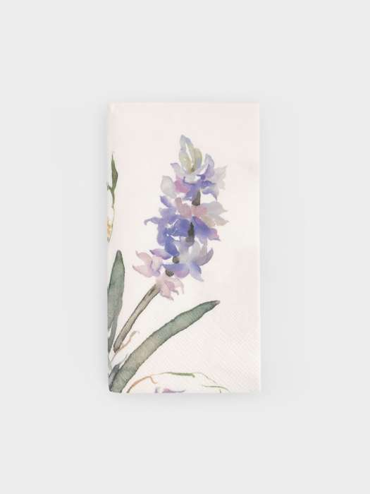 Салфетки бумажные, 33х33 см, 20 шт, прямоугольные, белые, Цветы, Bouquet ANNA LAFARG ANLAF-WUH-S26-08