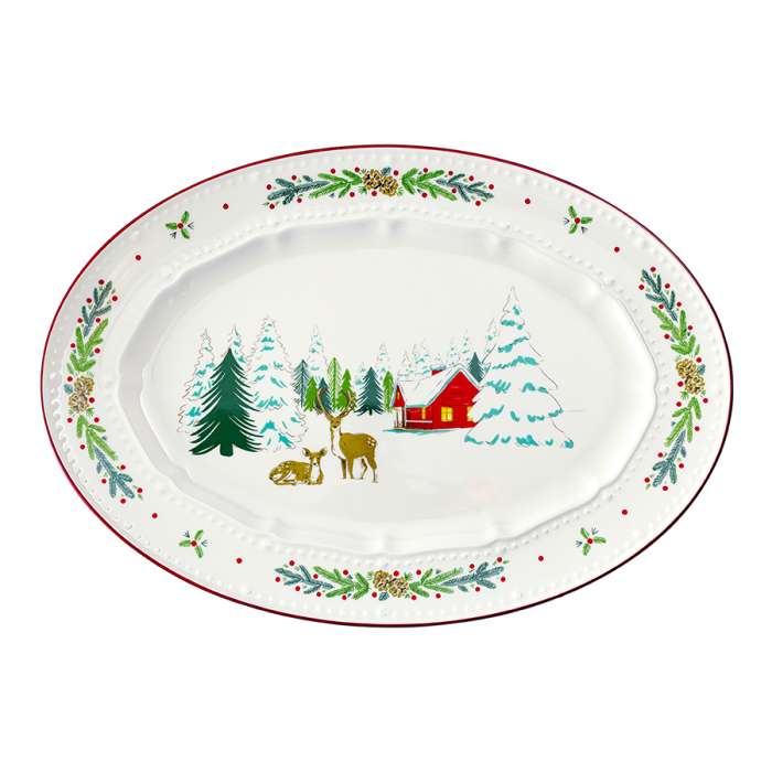 Блюдо сервировочное nordic winter из коллекции new year essential, 34,6х24 см Tkano TK25-NY_SRV0001