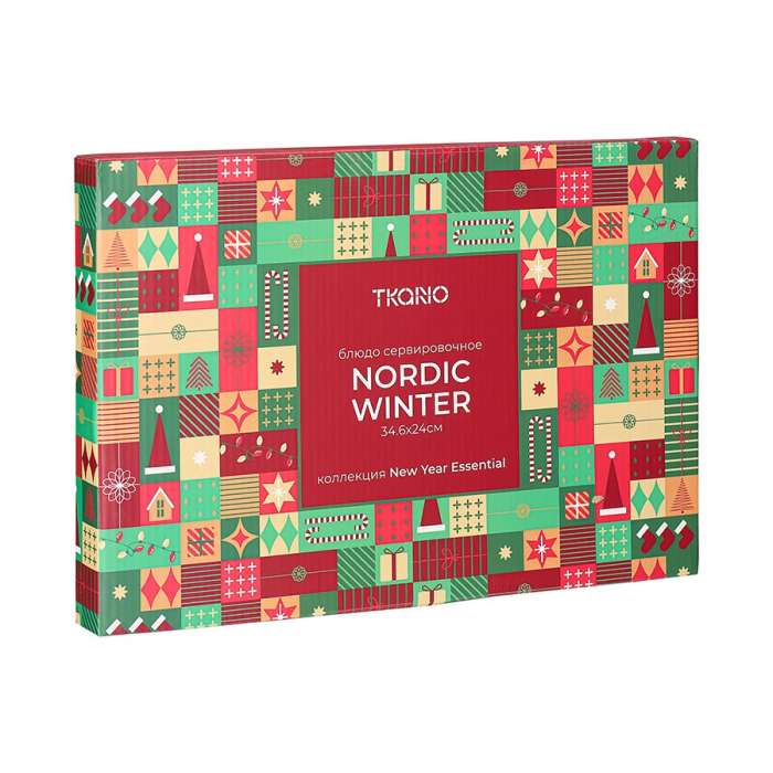 Блюдо сервировочное nordic winter из коллекции new year essential, 34,6х24 см Tkano TK25-NY_SRV0001