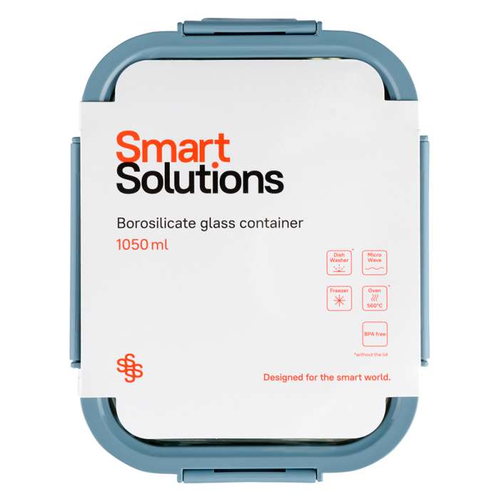 Контейнер для запекания, хранения и переноски продуктов в чехле smart solutions, 1050 мл, синий Smart Solutions ID1050RC_5415C