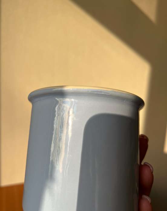 Кружка с крышкой 9 см, 0,5 л УЦЕНКА пастель голубой PASTELL RIESS 0222-006-1