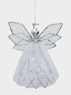 Игрушка елочная, 15 см, металл/ткань, серебристая, Ангел, Event ANNA LAFARG ANLAF-CT-012