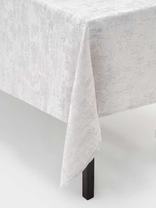 Скатерть, 160х160 см, жаккард, полиэстер, белая, Ornament ANNA LAFARG ANLAF-X224028B-1
