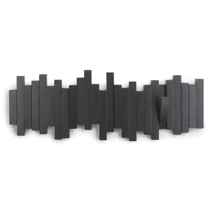 Вешалка настенная sticks, 49,3 см, черная, 5 крючков UMBRA 318211-040