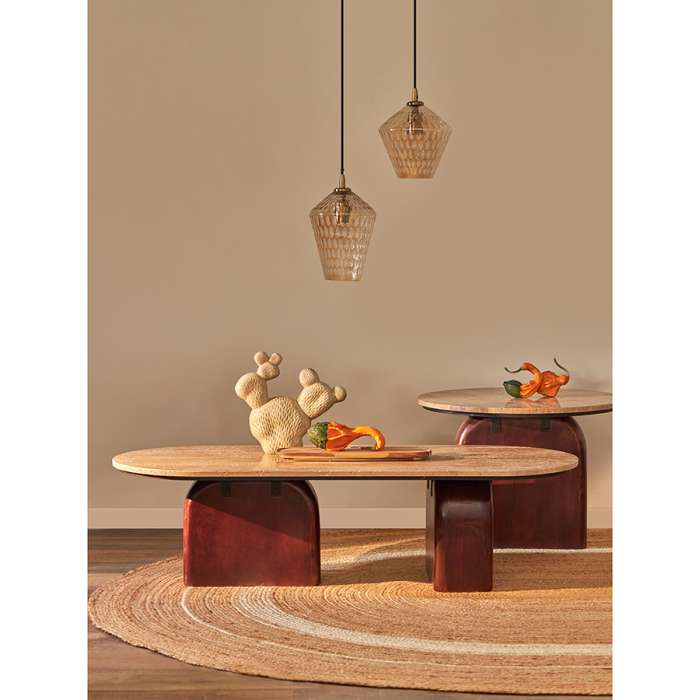 Светильник подвесной mystic aura, D19 см, янтарно-золотой Bergenson Bjorn BB0000548