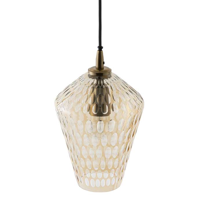 Светильник подвесной mystic aura, D19 см, янтарно-золотой Bergenson Bjorn BB0000548