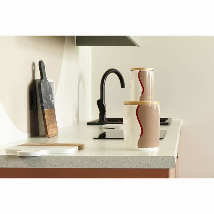 Банка для хранения бежевого цвета с авторским принтом из коллекции Freak Fruit, 1,25л TKANO TK22-TW_JAR0005