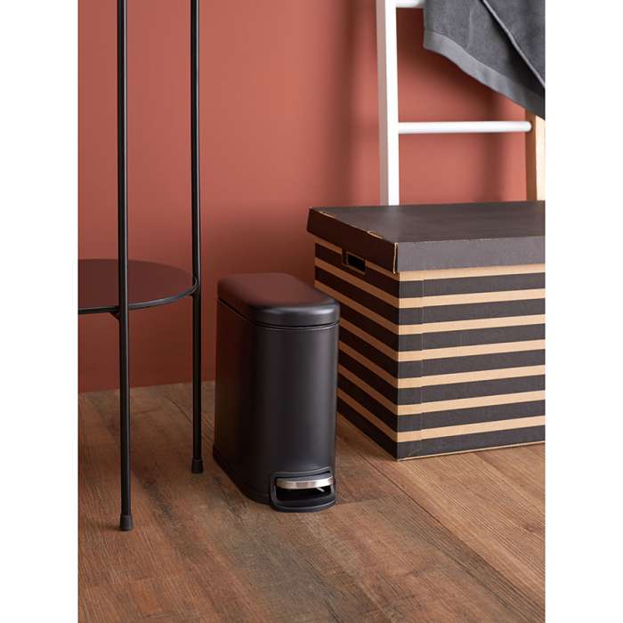 Ведро мусорное с педалью, графит, 5 л Smart Solutions SS0000245
