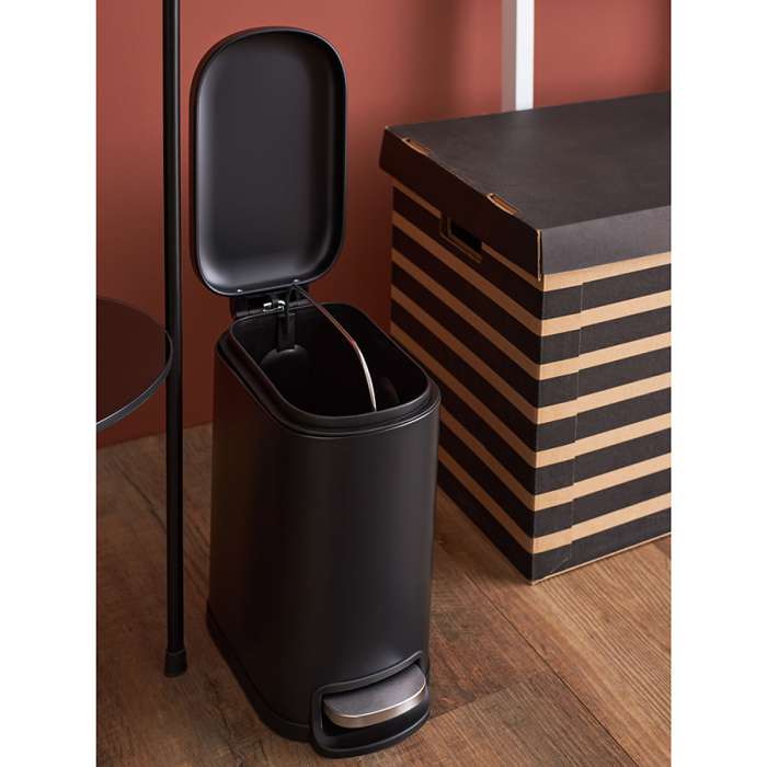 Ведро мусорное с педалью, графит, 5 л Smart Solutions SS0000245