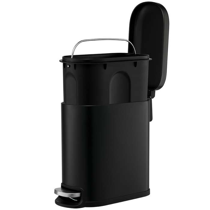 Ведро мусорное с педалью, графит, 5 л Smart Solutions SS0000245