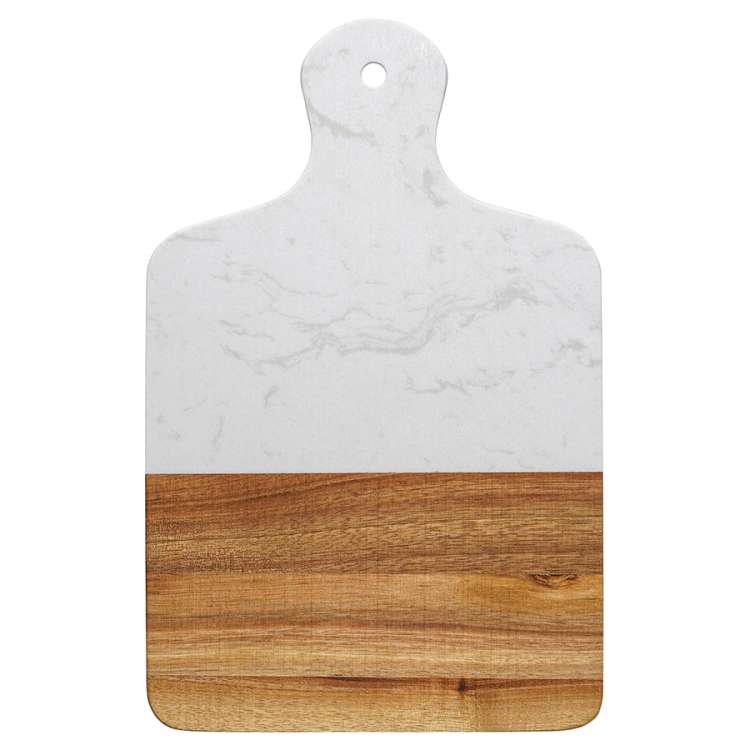 Доска сервировочная marm, 21,5х33,5 см, белый мрамор/акация Liberty Jones LJ000025