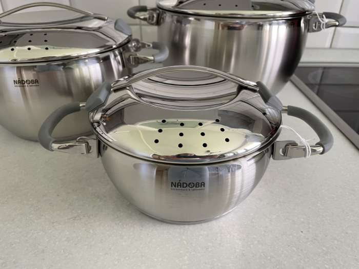 Набор кастрюль с металлическими крышками, 6 пр. MLADA NADOBA 727718