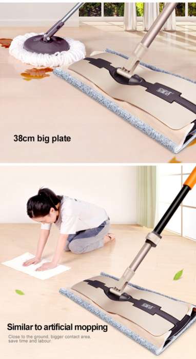 Плоская швабра с насадкой из микрофибры BOOMJOY JY8837