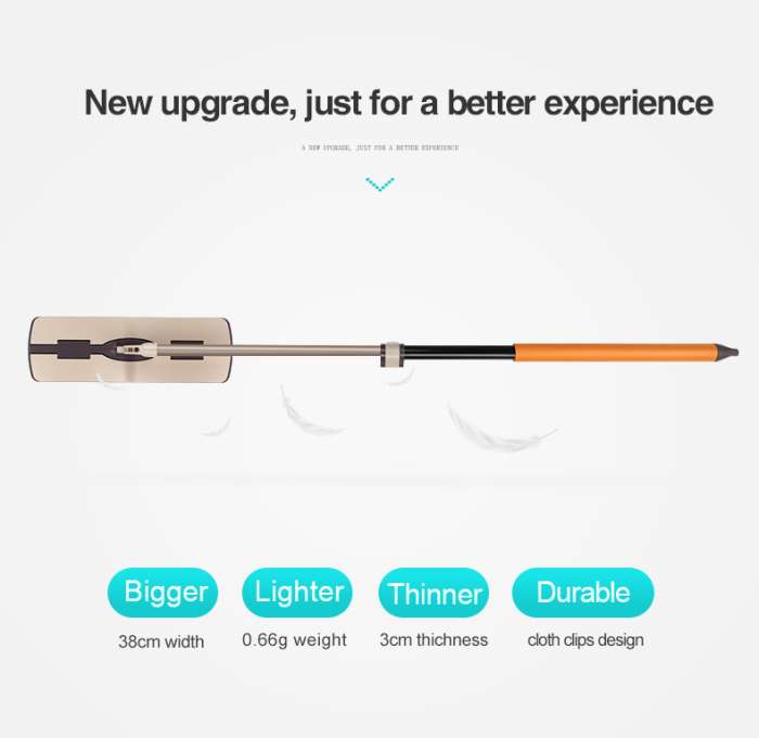 Плоская швабра с насадкой из микрофибры BOOMJOY JY8837