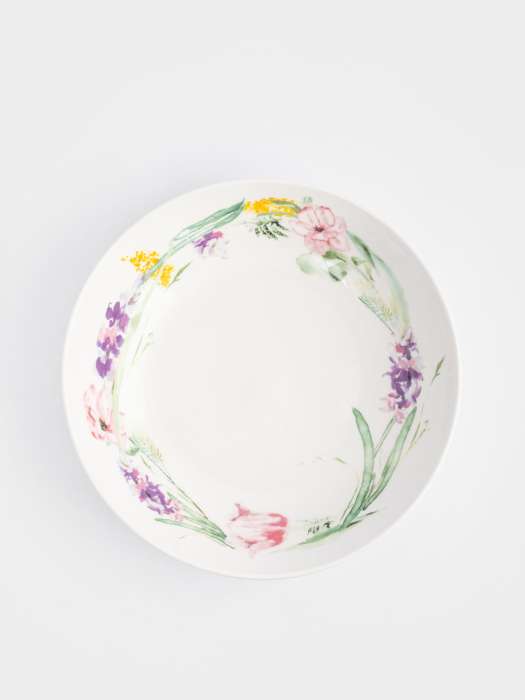 Сервиз обеденный, 6 перс, 18 пр, фарфор P, белый, Акварельные цветы, Bouquet ANNA LAFARG ANLAF-MEIBO-200525-1