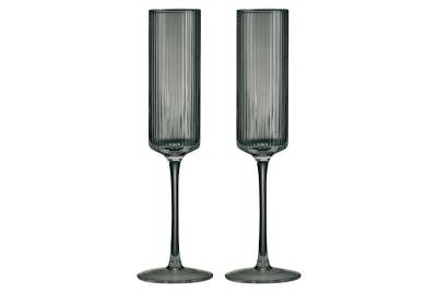 Набор бокалов для шампанского Modern Classic, серый, 0,2 л, 2 шт POZZI MILANO 1876 PM-0155/GREY