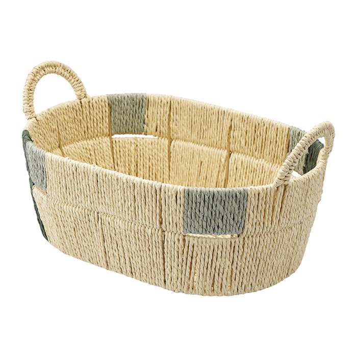 Корзина плетеная овальная bodhran sage из коллекции ethnic, размер l Tkano TK24-ST_BA0016