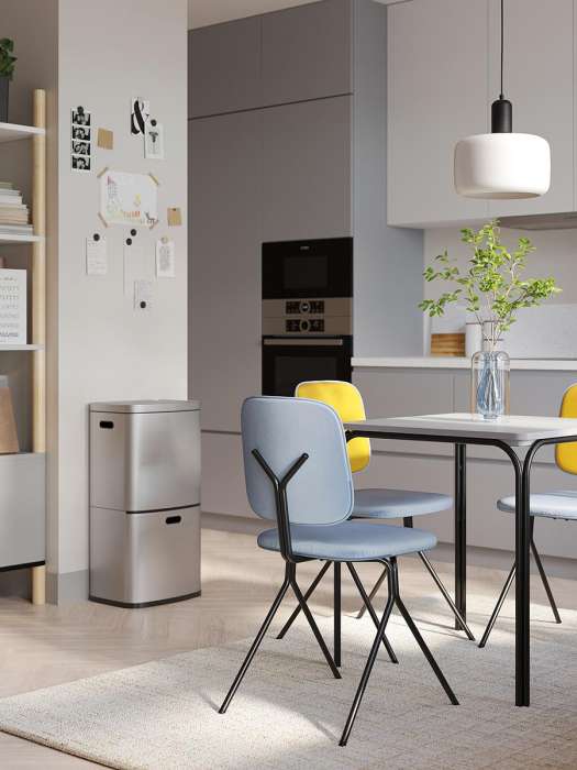 Стул ror, y, велюр, черный/голубой/желтый LATITUDE RORCHYBKVLRBLYEL