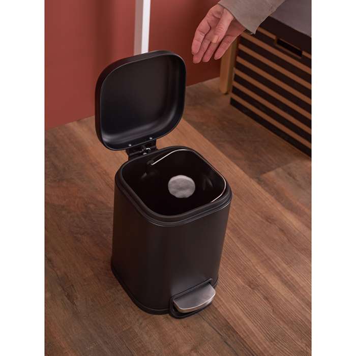 Ведро мусорное с педалью, графит, 6 л Smart Solutions SS0000247