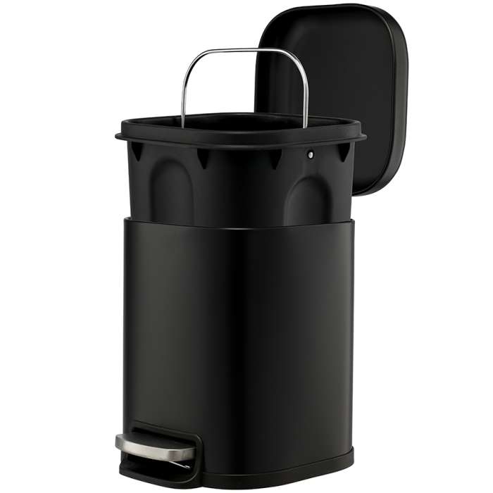 Ведро мусорное с педалью, графит, 6 л Smart Solutions SS0000247