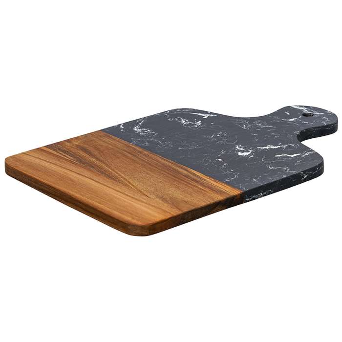 Доска сервировочная marm, 21,5х33,5 см, черный мрамор/акация Liberty Jones LJ000024