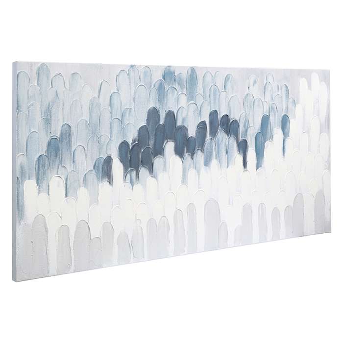 Панно декоративное с ручной росписью by feel, 140х70 см, серо-голубое Bergenson Bjorn BB0000958