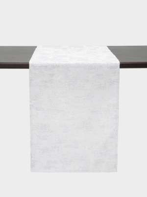 Дорожка настольная, 40х160 см, жаккард, полиэстер, белая, Ornament ANNA LAFARG ANLAF-X224028B-3