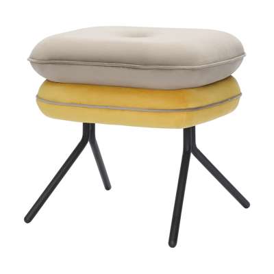 Пуф pea, велюр, бежевый/желтый Bergenson Bjorn BB0000154
