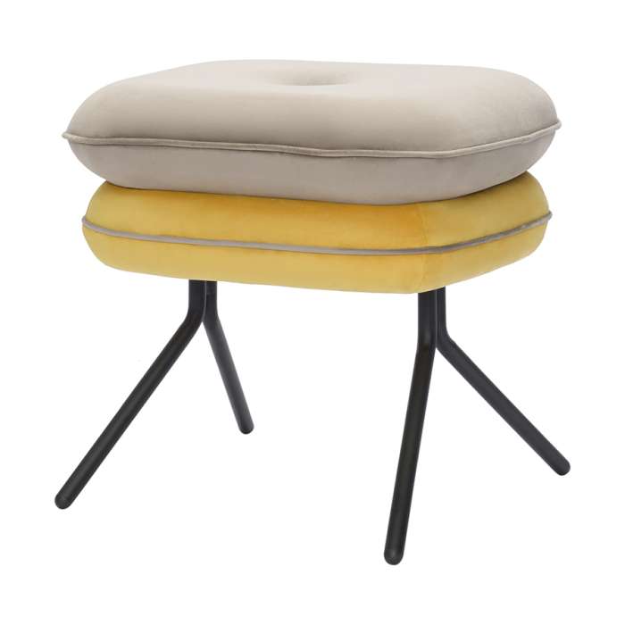 Пуф pea, велюр, бежевый/желтый Bergenson Bjorn BB0000154